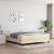 Pat continental cu saltea, crem, 180x200 cm, textil GartenMobel Dekor