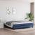 Pat box spring cu saltea, albastru, 200x200 cm, textil GartenMobel Dekor