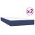 Pat box spring cu saltea, albastru, 200x200 cm, textil GartenMobel Dekor