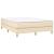 Pat box spring cu saltea, crem, 140x200 cm, textil GartenMobel Dekor