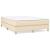 Pat box spring cu saltea, crem, 140x200 cm, textil GartenMobel Dekor