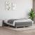 Pat box spring cu saltea, gri închis, 140x200 cm, textil GartenMobel Dekor