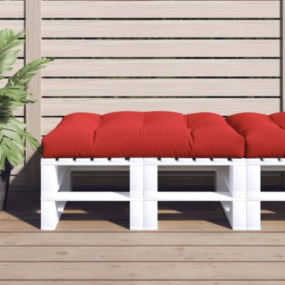 Pernă pentru paleți, roșu, 120x80x12 cm, material textil GartenMobel Dekor