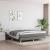 Pat box spring cu saltea, gri închis, 180x200 cm, textil GartenMobel Dekor
