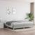 Pat box spring cu saltea, gri deschis, 200x200 cm, textil GartenMobel Dekor