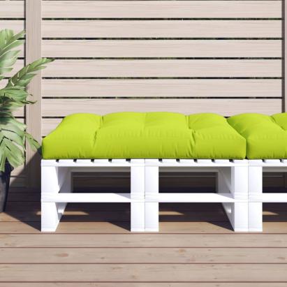 Pernă de paleți, verde aprins, 120x80x12 cm, material textil GartenMobel Dekor