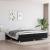 Pat box spring cu saltea, negru, 200x200 cm, textil GartenMobel Dekor