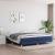 Pat box spring cu saltea, albastru, 200x200 cm, textil GartenMobel Dekor