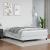 Pat box spring cu saltea, alb, 140x190 cm, piele ecologică GartenMobel Dekor