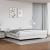 Pat box spring cu saltea, alb, 200x200 cm, piele ecologică GartenMobel Dekor