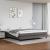 Pat box spring cu saltea, gri, 200x200 cm, piele ecologică GartenMobel Dekor