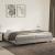 Pat box spring cu saltea, gri deschis, 200x200 cm, catifea GartenMobel Dekor