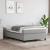 Pat box spring cu saltea, gri deschis, 120x200 cm, textil GartenMobel Dekor