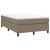 Pat box spring cu saltea, gri taupe, 120x200 cm, textil GartenMobel Dekor