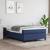Pat box spring cu saltea, albastru, 120x200 cm, textil GartenMobel Dekor