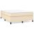 Pat box spring cu saltea, crem, 140x200 cm, textil GartenMobel Dekor