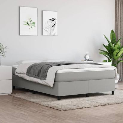 Pat continental, gri deschis, 140x200 cm, material textil GartenMobel Dekor