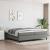 Pat box spring cu saltea, gri închis, 200x200 cm, textil GartenMobel Dekor