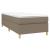Pat box spring cu saltea, gri taupe, 90x200 cm, textil GartenMobel Dekor