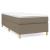 Pat box spring cu saltea, gri taupe, 90x200 cm, textil GartenMobel Dekor