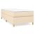 Pat box spring cu saltea, crem, 90x200 cm, textil GartenMobel Dekor
