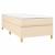 Pat box spring cu saltea, crem, 90x200 cm, textil GartenMobel Dekor