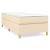 Pat box spring cu saltea, crem, 100x200 cm, textil GartenMobel Dekor