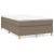 Pat box spring cu saltea, gri taupe, 120x200 cm, textil GartenMobel Dekor