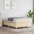 Pat box spring cu saltea, crem, 120x200 cm, textil GartenMobel Dekor