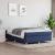 Pat continental cu saltea, albastru, 140x200cm, material textil GartenMobel Dekor