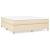 Pat box spring cu saltea, crem, 160x200 cm, material textil GartenMobel Dekor