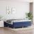 Pat continental cu saltea, albastru, 160x200cm, material textil GartenMobel Dekor