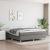 Pat box spring cu saltea, gri închis, 180x200 cm, textil GartenMobel Dekor