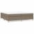 Pat box spring cu saltea, gri taupe, 200x200 cm, textil GartenMobel Dekor