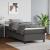 Pat box spring cu saltea, gri, 90x200 cm, piele ecologică GartenMobel Dekor