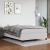 Pat box spring cu saltea, alb, 140x190 cm, piele ecologică GartenMobel Dekor