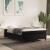 Pat box spring cu saltea, negru, 140x190 cm, catifea GartenMobel Dekor