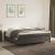 Pat box spring cu saltea, gri închis, 160x200 cm, catifea GartenMobel Dekor