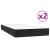 Pat box spring cu saltea, negru, 200x200 cm, catifea GartenMobel Dekor