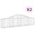 Coșuri gabion arcuite 2 buc, 200x30x40/60 cm, fier galvanizat GartenMobel Dekor