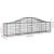 Coșuri gabion arcuite 2 buc, 200x30x40/60 cm, fier galvanizat GartenMobel Dekor