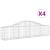 Coșuri gabion arcuite 4 buc, 200x30x40/60 cm, fier galvanizat GartenMobel Dekor