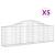 Coșuri gabion arcuite 5 buc, 200x30x60/80 cm, fier galvanizat GartenMobel Dekor