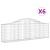 Coșuri gabion arcuite 6 buc, 200x30x60/80 cm, fier galvanizat GartenMobel Dekor