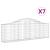 Coșuri gabion arcuite 7 buc, 200x30x60/80 cm, fier galvanizat GartenMobel Dekor