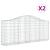 Coșuri gabion arcuite 2 buc, 200x30x80/100cm, fier galvanizat GartenMobel Dekor