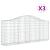 Coșuri gabion arcuite 3 buc, 200x30x80/100cm, fier galvanizat GartenMobel Dekor