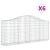 Coșuri gabion arcuite 6 buc, 200x30x80/100cm, fier galvanizat GartenMobel Dekor