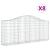 Coșuri gabion arcuite 8 buc, 200x30x80/100cm, fier galvanizat GartenMobel Dekor