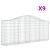 Coșuri gabion arcuite 9 buc, 200x30x80/100cm, fier galvanizat GartenMobel Dekor